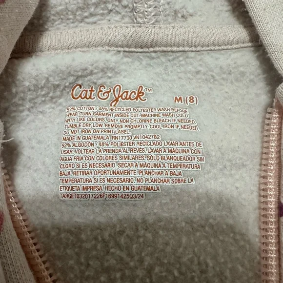 Cat & Jack Light Pink Heart Hoodie - Picture 5 of 10